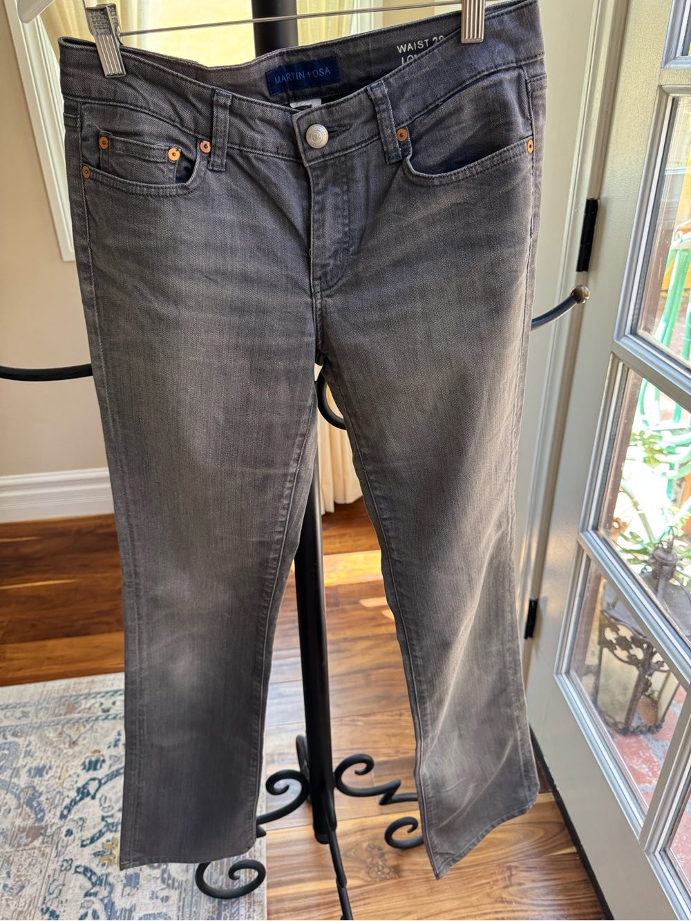 Martin + Osa Men Gray Straight-Leg Jeans Waist 29 Long